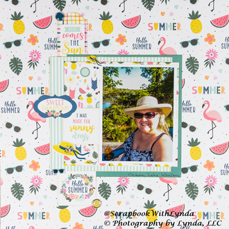 Hi There! Here’s another example of how 6x6 paper can be used on a 12x12 scrapbo