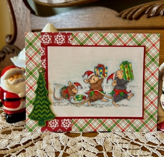 House Mouse Elf Gifts Card