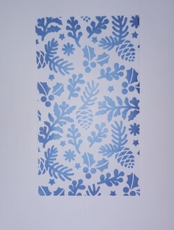 Blue Christmas Stencil