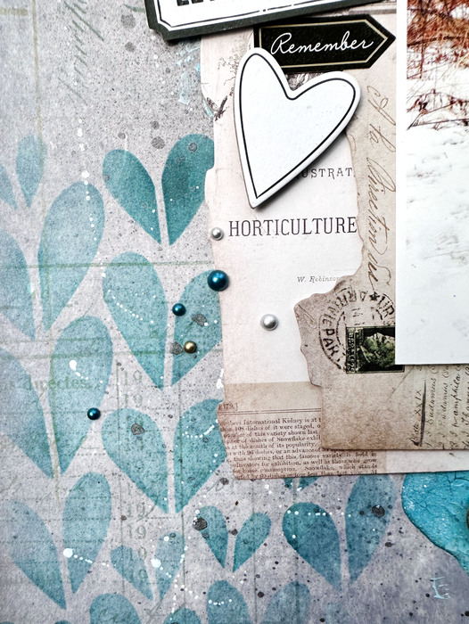 Snowy Crackle Paste Scrapbook Layout: A Cherry On Top