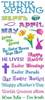 Think Spring Phrase Clear Stickers