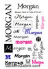 Morgan Name Stickers