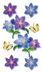 Purple Flowers - Jolee's Vellum 3-D Stickers