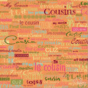 Cousins Words 12x12 Paper - Flair