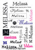 Melissa Name Stickers