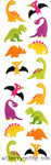 Chubby Dinosaurs - Mrs Grossman's Stickers