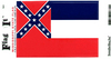 Mississippi State Flag Vinyl Flag Decal
