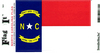 North Carolina State Flag Vinyl Flag Decal