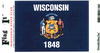 Wisconsin State Flag Vinyl Flag Decal
