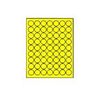 Neon Yellow Round Labels 1" Diameter