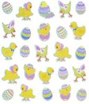 Easter Chicks Sparkle Stickers