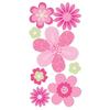 Pink & Green Flowers Stickers - Sandylion