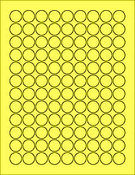 Yellow .75" Circle