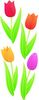 Tulips JBY Slims  3-D Stickers - Jolee's By You