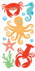 Sea Creatures Lg 3D Stickers - Sandylion