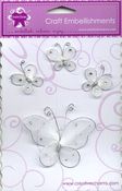 White Sparkle Butterfly Medley - Creative Charms