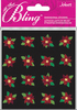 Poinsettias Mini Flowers Bling  Stickers - Jolee's All That Bling