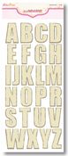 Cotton Weathered Wood CB Alphabets by Pink Paislee