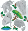 Elephants 3D Stickers - Jolee's Boutique