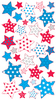 Red, White & Blue Stars Sticko Stickers