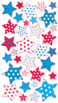 Red, White & Blue Stars Sticko Stickers
