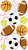 Popular Sports Balls Sticko Stickers