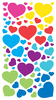 Fun Colored Hearts Sticko Stickers