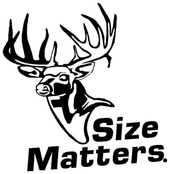 Outdoor Decals > Window Decals > Size Matters Window Decal - Outdoor ...