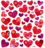 Pink & Purple Hearts Stickers