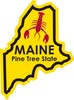 Maine STATE - ments Plate Sticker by Karen Foster