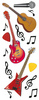 Guitars and Music Notes Stickers By Jolee - EK Success