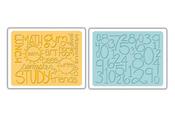 Reading, Writing & Arithmetic Sizzix Textured Impressions Embossing Folders