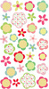 Patchwork Flowers Stickers - EK Success