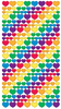Metallic Rainbow Hearts Stickers - EK Success