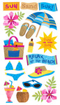 Sun Surf Sand Stickers - EK Success
