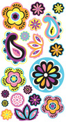 Vellum Paisley And Flowers Stickers - EK Success