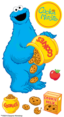 Cookie Monster Cookie Jar Stickers - EK Success - Sesame Street
