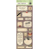 Flora & Fauna Word Embossed Stickers