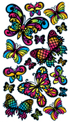 Stained Glass Butterfly Sticko Stickers
