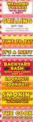 Backyard Bash BBQ Picnic Signs Stickers - Reminisce