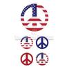 US Flag Peace Sign Stickers By Paper House