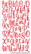 Sweetheart Red Glitter Alpha Stickers By Sticko