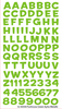 Funhouse Green Metallic Alpha Stickers By Sticko