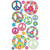 Floral Peace Signs Stickers