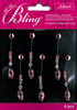 Pink Oval Swing Bling Stickers