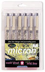 Pigma Micron 01, 6 Color Pen Set - Sakura