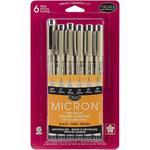Pigma Micron Assorted 6-Count Pen Set - Sakura