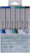 Sea & Sky Sketch Copic Marker 6 Piece Set