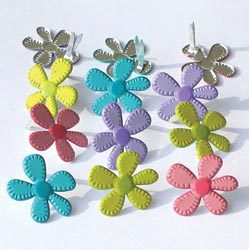 Stitched Flower Brads