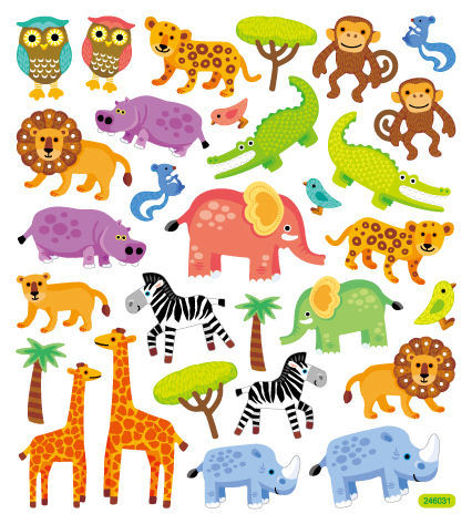 Little B > Medium Stickers > Zoo Animals Medium Stickers - Little B: A ...